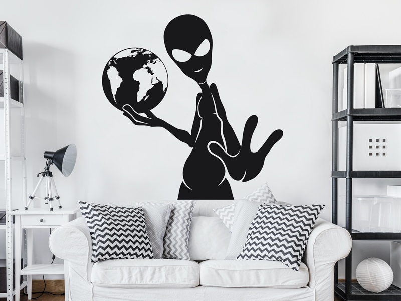 Sticker mural Alien Extraterrestre résultat en situation