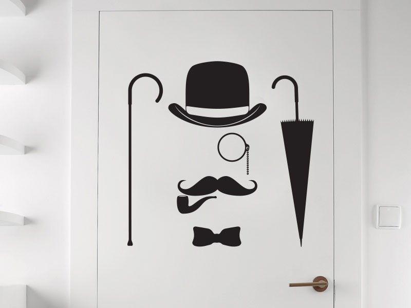 Sticker mural Gentleman résultat en situation