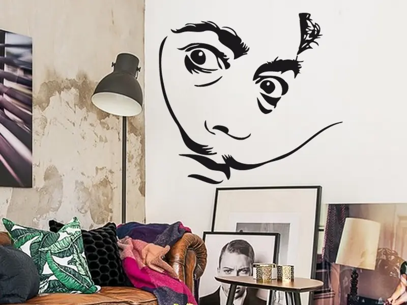 Sticker mural Célébrités Salvador Dali résultat en situation Sticker Salvador Dali