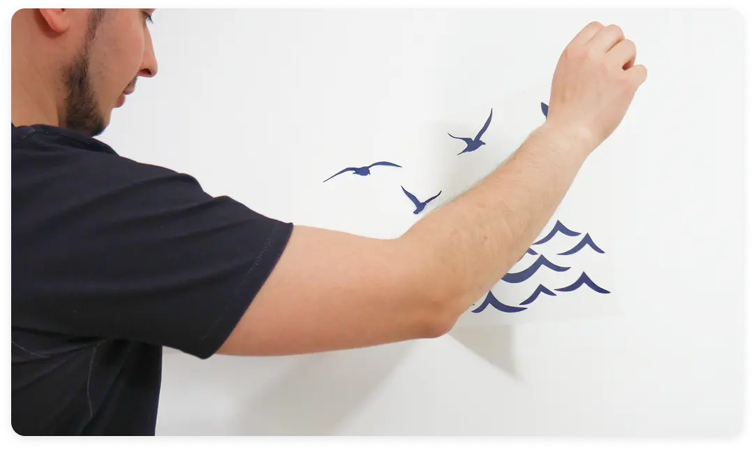 Positionnez le sticker