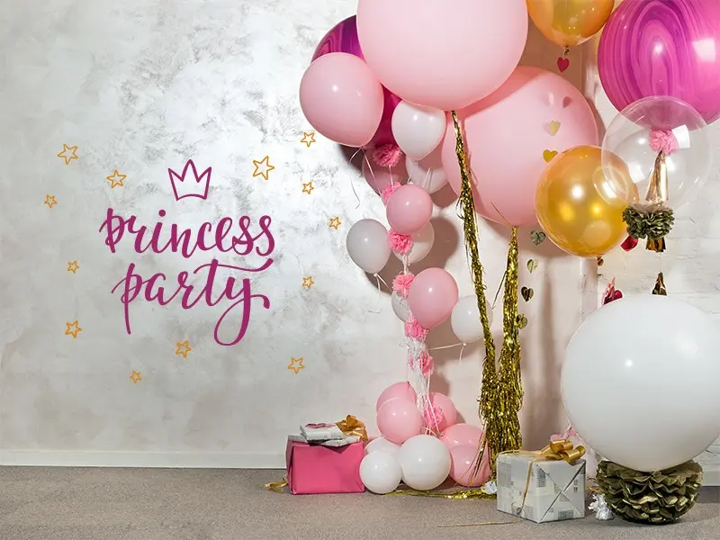 Sticker mural Princess Party résultat en situation
