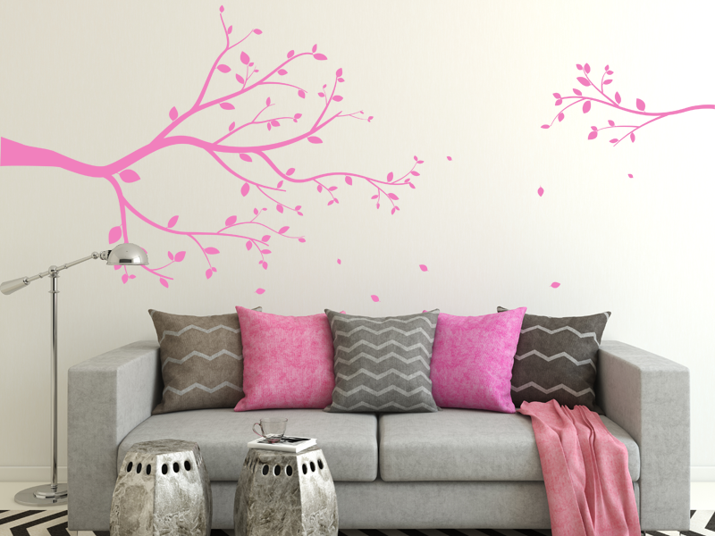 Sticker mural Branches résultat en situation