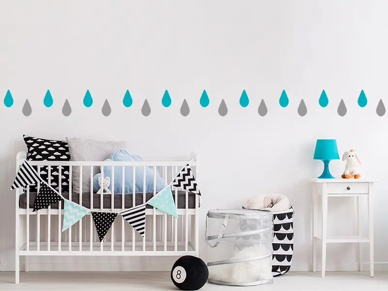 Autocolante Faixa Gotas de Água résultat en situation Autocolante Faixa Gotas de Água résultat en situation