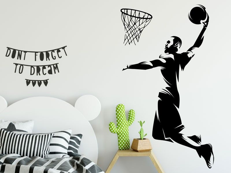 Sticker Silhouette Joueur de Basket