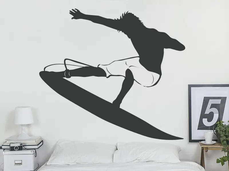 Sticker mural Surf Surfeur 3 résultat en situation gros plan Sticker Surfeur 3