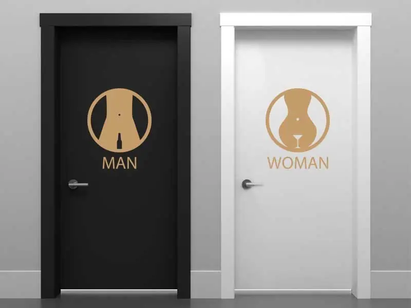 Autocolante de parede WC Man & Women Bar Autocolante de parede WC Man & Women Bar