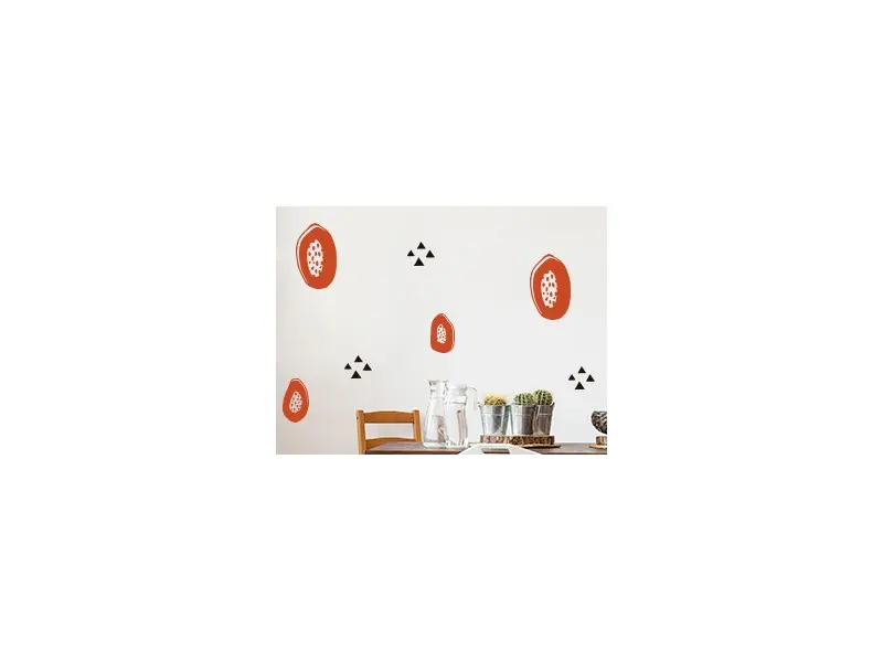 Autocolante Pack Papaias résultat en situation gros plan Autocolante Pack Papaias