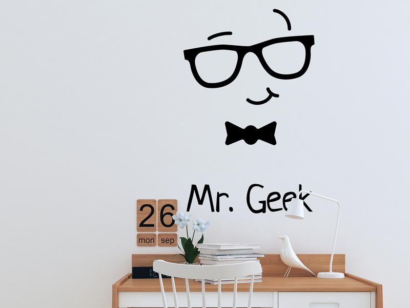 Sticker mural Mr. Geek Game résultat en situation