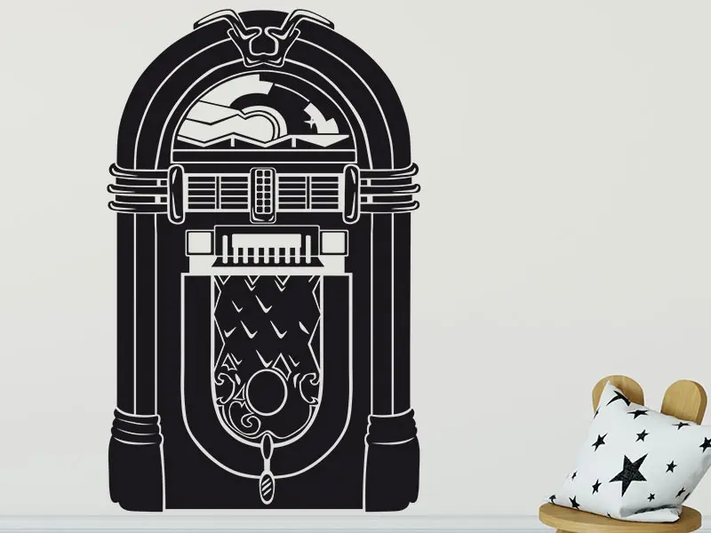 Autocolante Jukeboxe résultat en situation gros plan Autocolante Jukeboxe