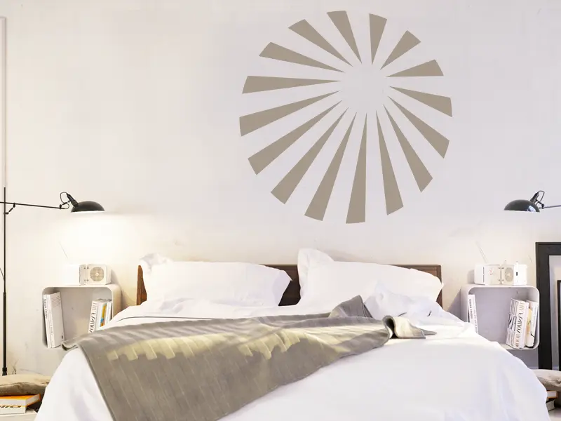 Sticker mural Illusion & Abstrait Cercle Illusion résultat en situation Sticker Cercle Illusion