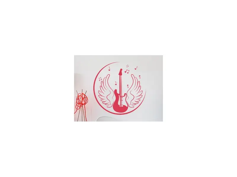 Autocolante de parede Guitarra Angel
