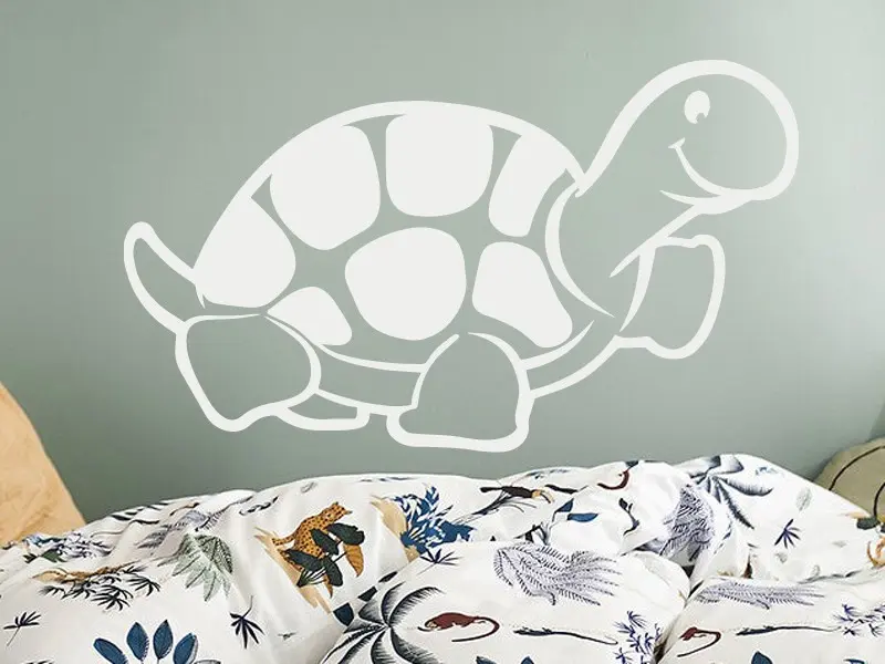 Sticker mural Animaux Petite Tortue résultat en situation gros plan Sticker Petite Tortue