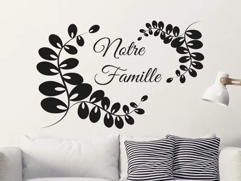 Autocolante Floral Texto personalizado 5 résultat en situation gros plan Autocolante Floral Texto personalizado 5