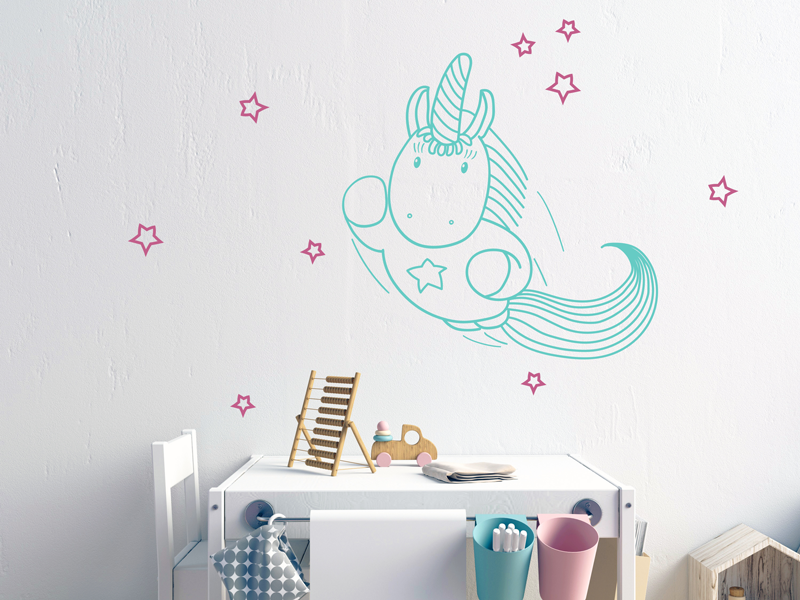Autocolante de parede Unicorn Power