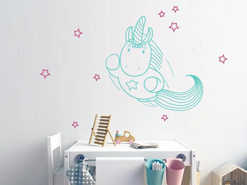 Autocolante de parede Unicorn Power Autocolante de parede Unicorn Power