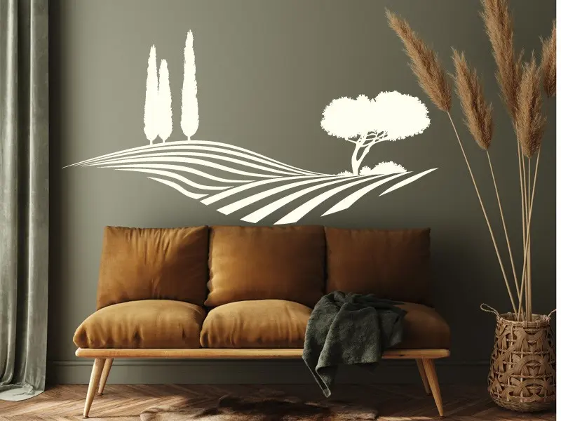 Sticker mural Paysages & Skylines Paysage de Provence 3 résultat en situation Sticker Paysage de Provence 3