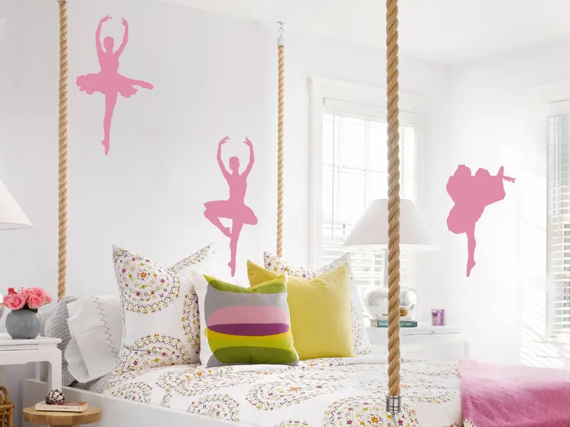 Sticker mural Pack Danseuses Classiques résultat en situation