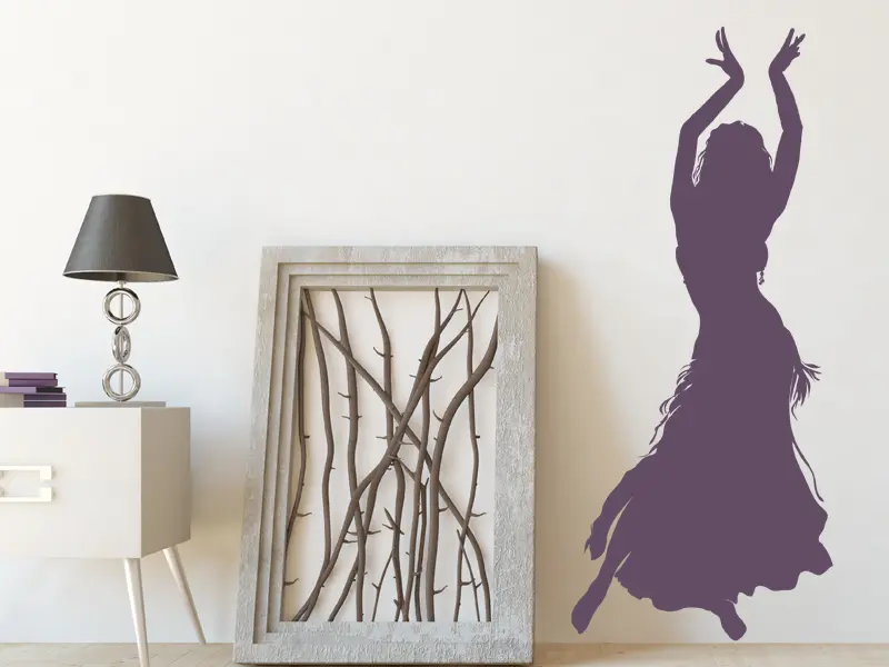 Sticker mural Silhouettes Danseuse Orientale résultat en situation Sticker Danseuse Orientale