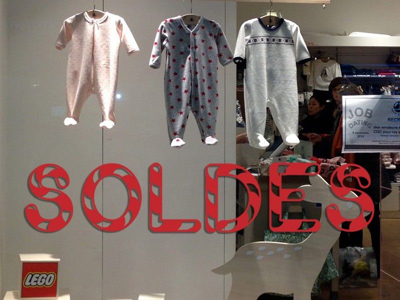 Sticker vitrine Soldes Sucre d'orge