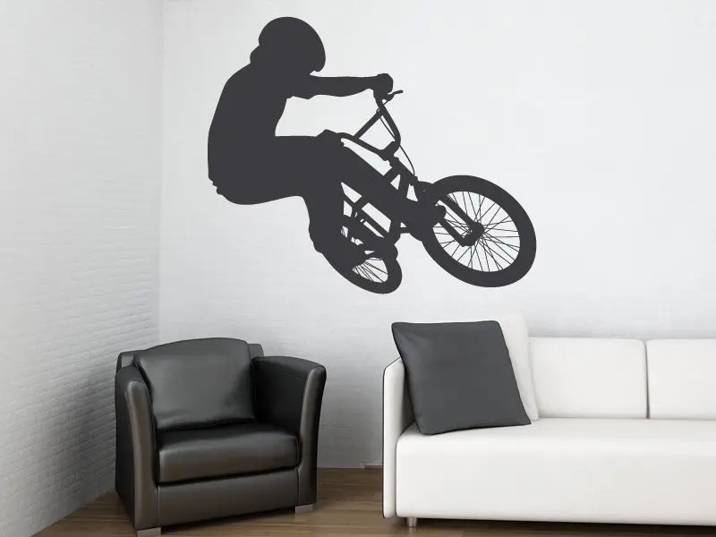 Sticker mural Autres Sports Vélo Cross résultat en situation Sticker Vélo Cross