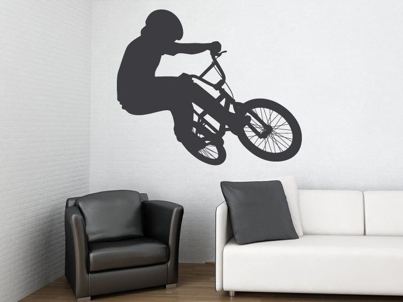 Sticker mural Vélo Cross résultat en situation