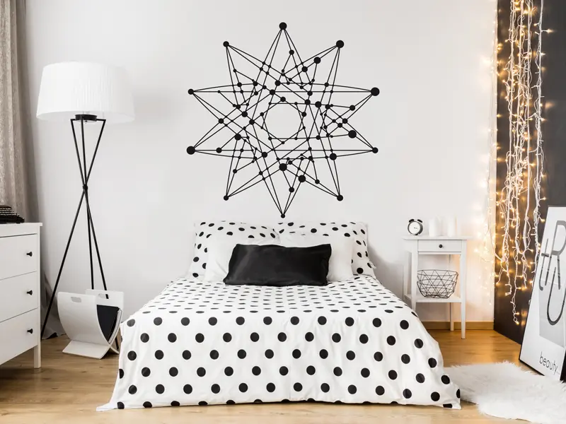 Sticker mural Illusion & Abstrait Etoile Illusion résultat en situation Sticker Etoile Illusion