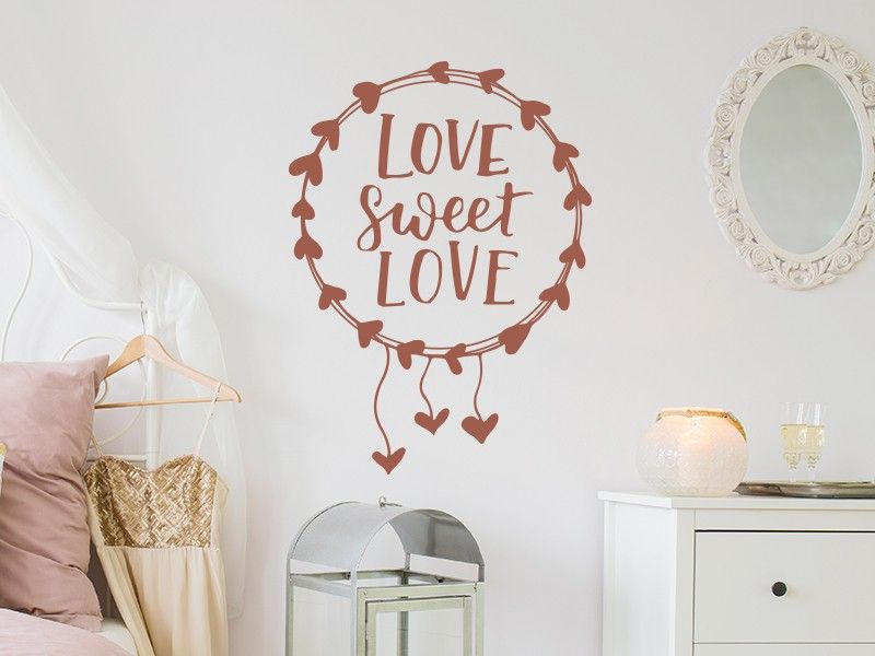 Sticker mural Love Sweet Love résultat en situation