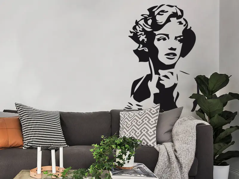 Sticker mural Célébrités Marylin Monroe 2 résultat en situation Sticker Marylin Monroe 2