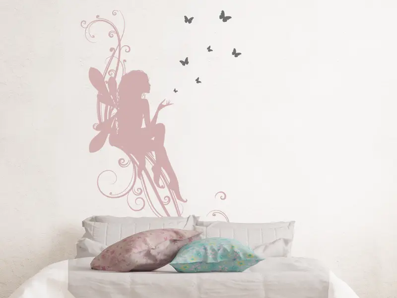 Autocolante Fada Borboleta résultat en situation Autocolante Fada Borboleta résultat en situation