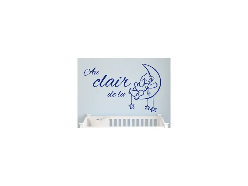 Sticker Comptine Au clair de la lune