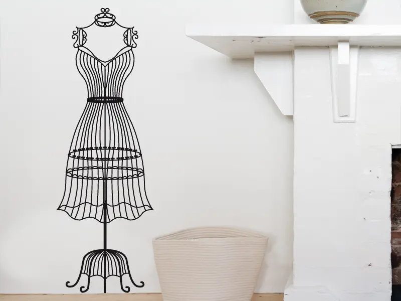Sticker mural Meubles Mannequin Couture résultat en situation Sticker Mannequin Couture