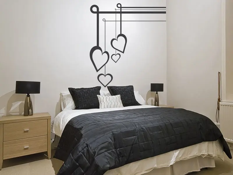 Sticker Coeurs Suspendus