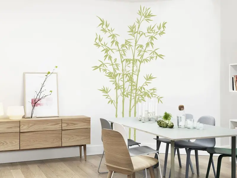 Sticker mural Bambou Bambou 6 résultat en situation Sticker Bambou 6