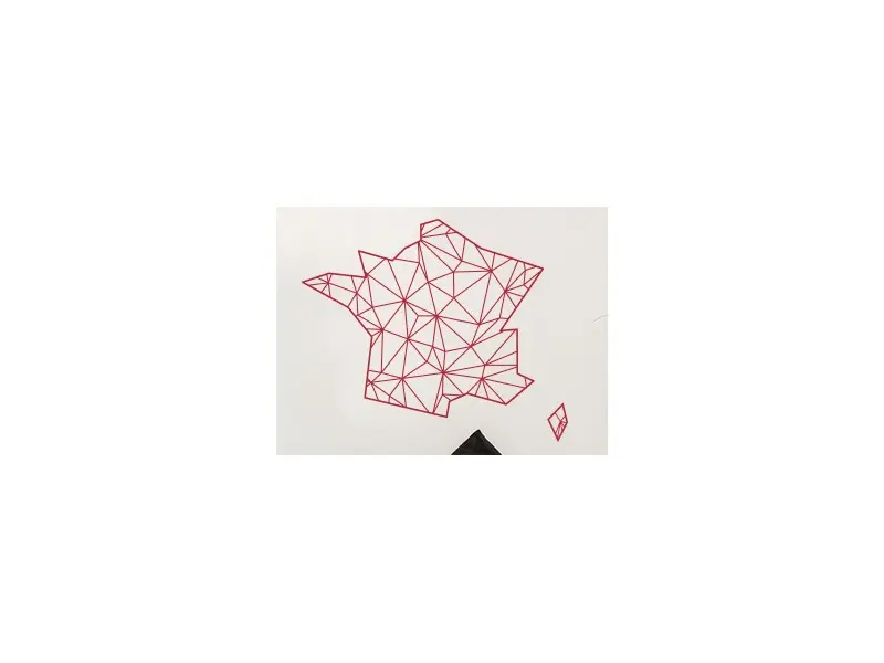 Sticker Carte de France Géométrique