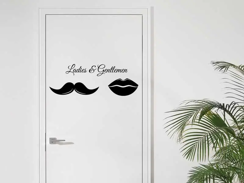 Autocolante de parede WC Ladies & Gentleman