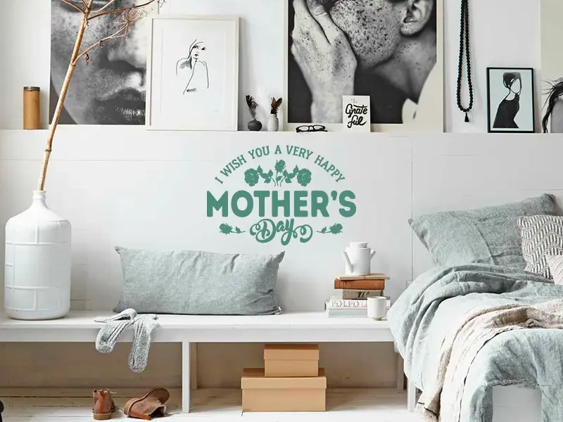 Sticker mural Happy Mother's Day résultat en situation
