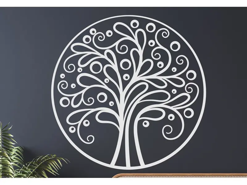 Sticker mural Stickers Arbre de vie Arbre de vie Deco design résultat en situation gros plan Sticker Arbre de vie Deco design