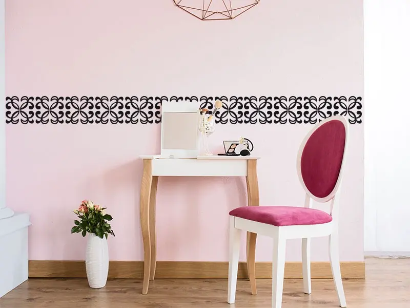 Sticker mural Frises Orientales - Baroques Frise Deco Baroque 3 résultat en situation Sticker Frise Deco Baroque 3