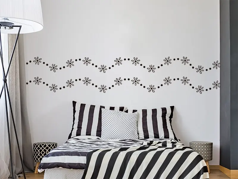 Autocolante Faixa Margaridas masque aperçu du rendu final Autocolante Faixa Margaridas