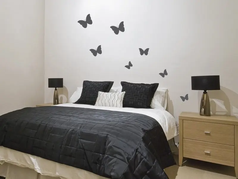 Sticker mural Stickers Papillons Pack Papillons 2 résultat en situation Sticker Pack Papillons 2