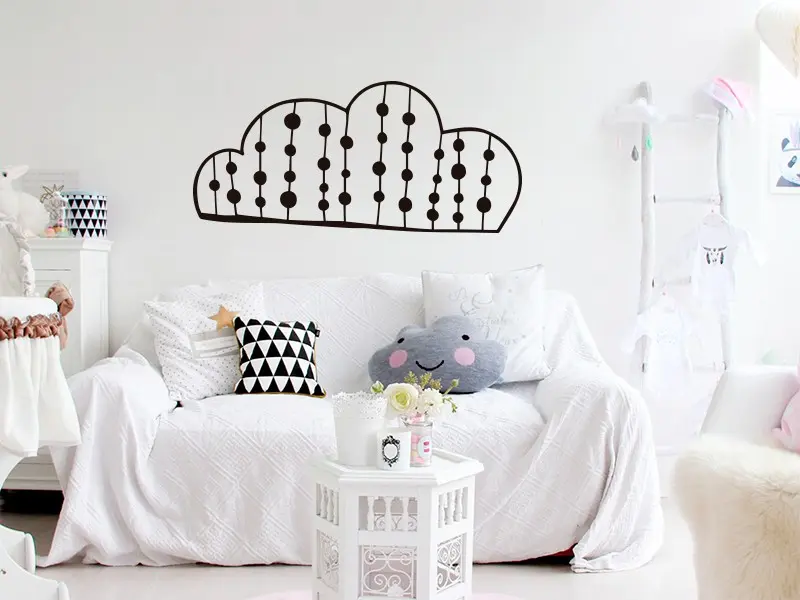 Sticker mural Nuage Abstrait 2 résultat en situation Sticker mural Nuage Abstrait 2 résultat en situation