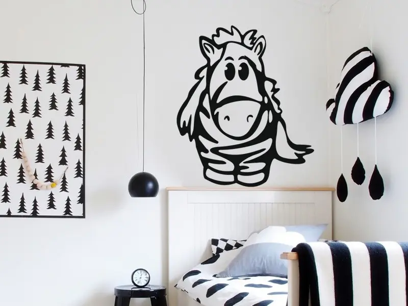 Sticker mural Zèbre Enfant résultat en situation