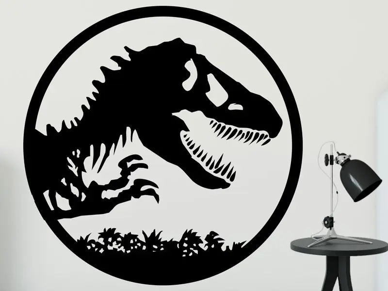 Autocolante Jurassic Dinossauro résultat en situation gros plan Autocolante Jurassic Dinossauro