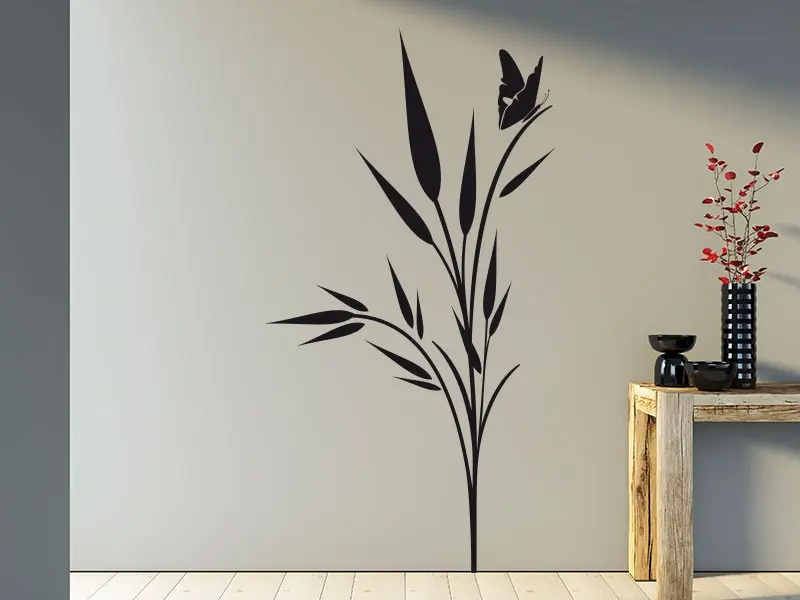 Sticker Floral Epis Papillon