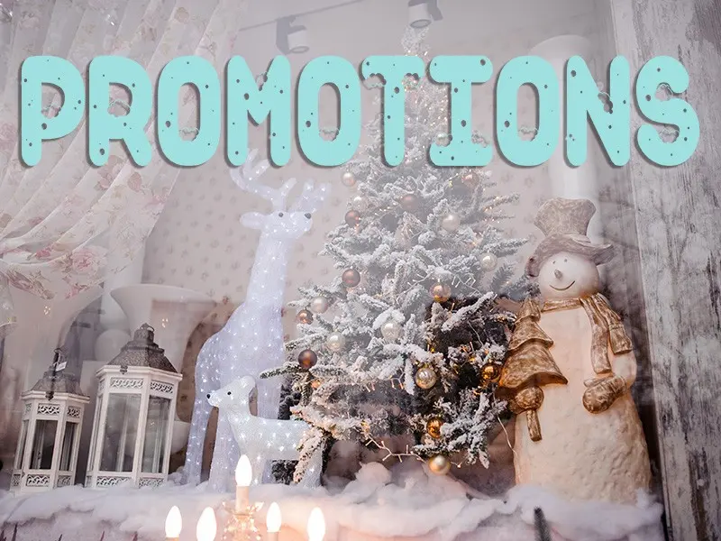 Sticker mural Promotions Promotions Hiver Neige 2 résultat en situation Sticker Promotions Hiver Neige 2