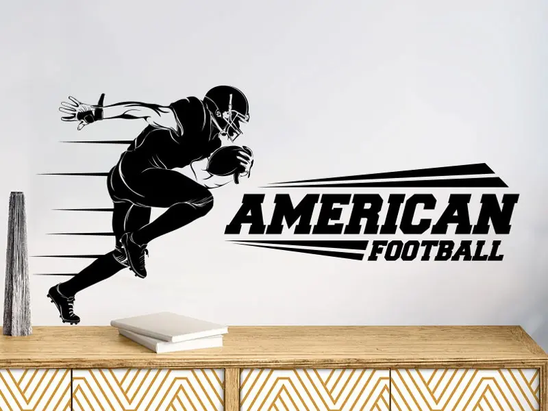 Autocolante Futebol Americano résultat en situation gros plan Autocolante Futebol Americano