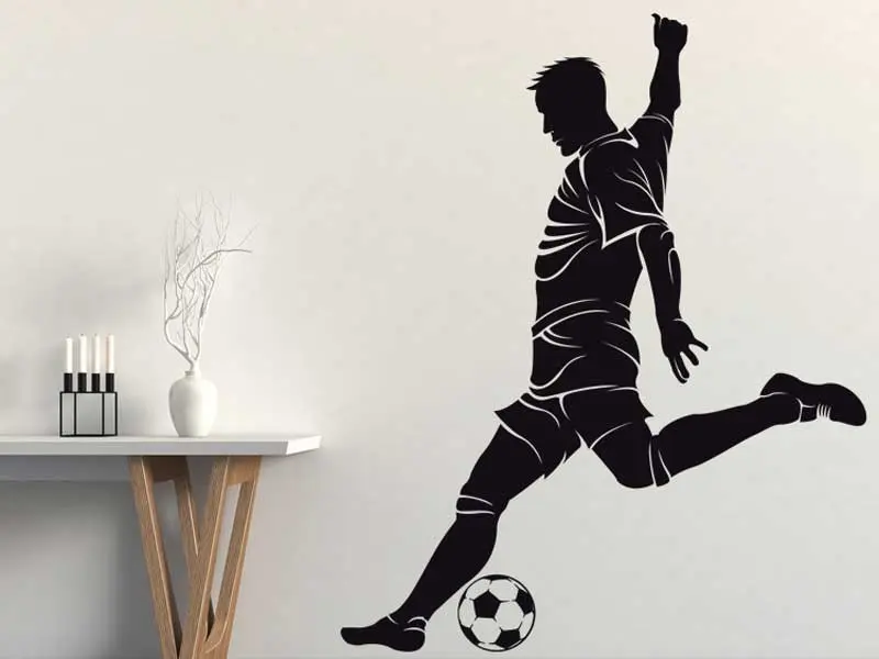 Sticker mural Football Joueur de Foot 4 résultat en situation gros plan Sticker Joueur de Foot 4