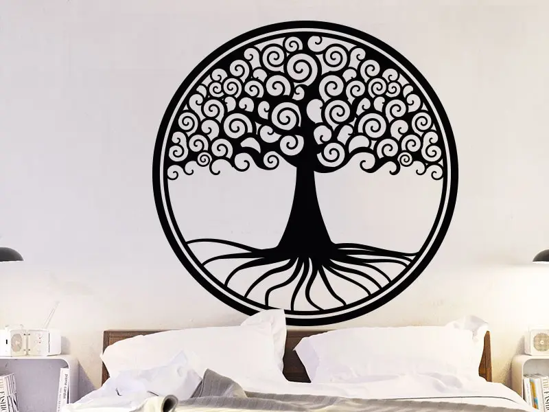 Sticker mural Stickers Arbre de vie Arbre de Vie 3 résultat en situation gros plan Sticker Arbre de Vie 3