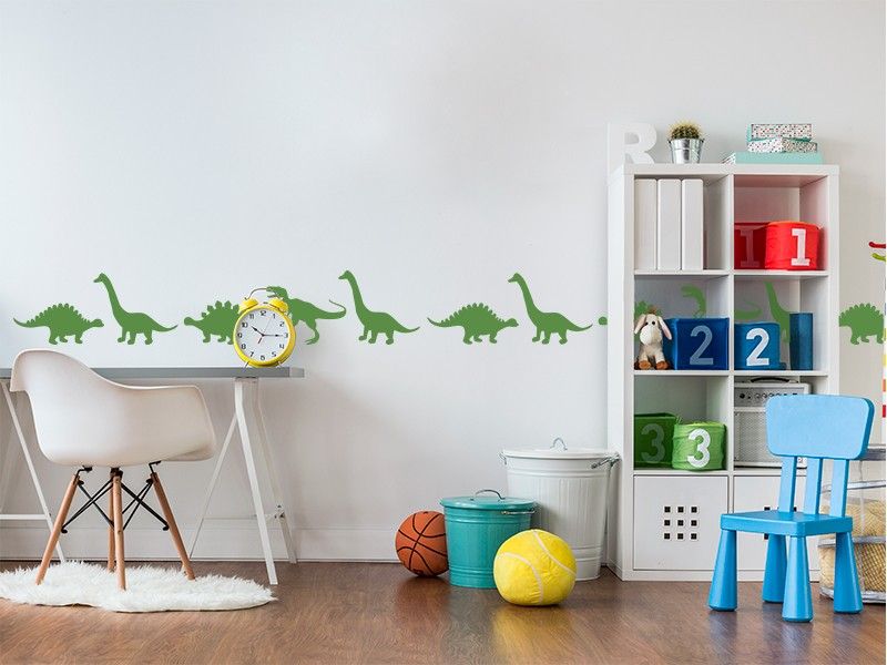 Sticker mural Frise Dinosaure résultat en situation
