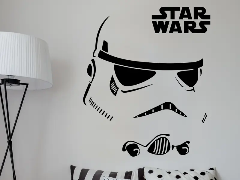 Sticker mural Stickers Personnages Star Wars résultat en situation gros plan Sticker Star Wars